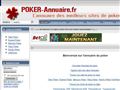 Poker-annuaire, le meilleur du poker sur Internet.